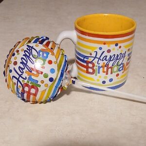 Happy Birthday Mug and Balloon Set